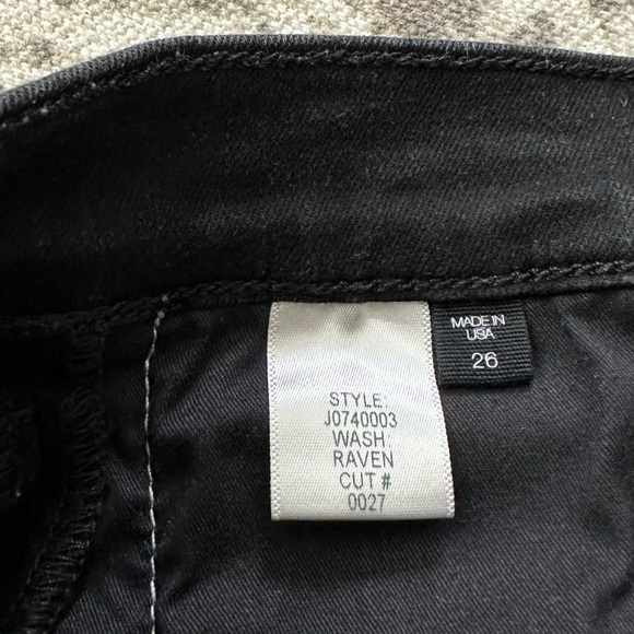 Veronica Beard Carolyn Baby Boot Cropped Jeans W/ Tux Stripes In Raven - Picture 16 of 16